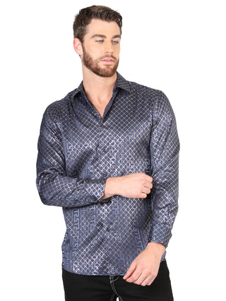 El General Navy Blue Casual Long-Sleeve Shirt