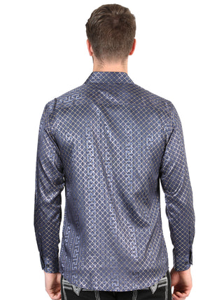 El General Navy Blue Casual Long-Sleeve Shirt