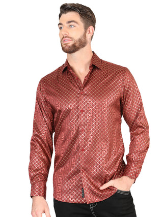 El General Burgundy Casual Long-Sleeve Shirt
