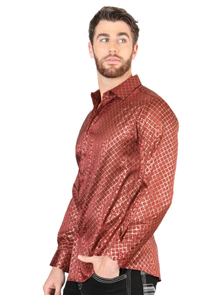 El General Burgundy Casual Long-Sleeve Shirt