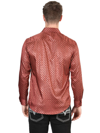 El General Burgundy Casual Long-Sleeve Shirt