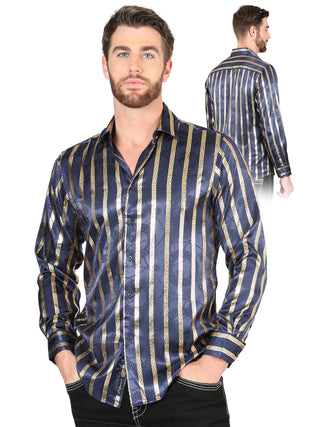 El General Navy/Gold Casual Long-Sleeve Shirt