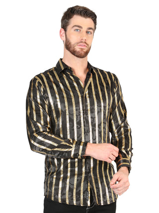 El General Black/Gold Casual Long-Sleeve Shirt