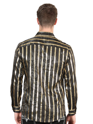 El General Black/Gold Casual Long-Sleeve Shirt