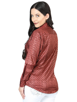 El General Burgundy Casual Long-Sleeve Shirt
