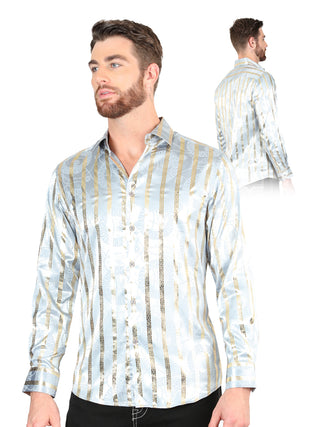 El General Grey/Gold Casual Long-Sleeve Shirt