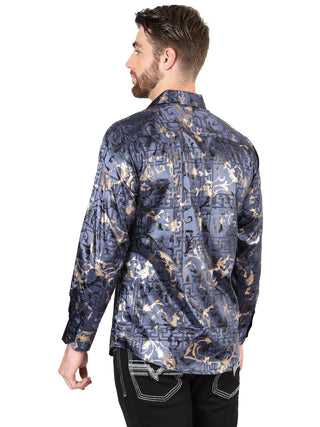 El General Navy Blue Casual Long-Sleeve Shirt