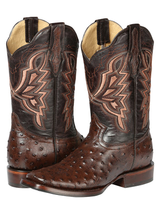 El General Rodeo Boot- Imit Avestruz -  Brown