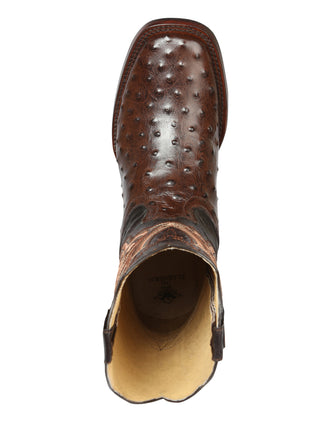 El General Rodeo Boot- Imit Avestruz -  Brown