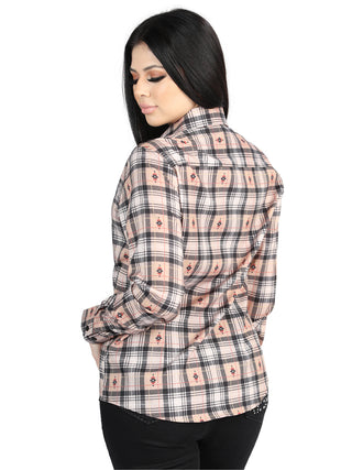 El General  -  Casual Long-Sleeve Shirt  - Beige/Black