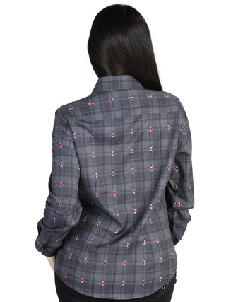 El General  -  Casual Long-Sleeve Shirt  - Gray/Brown