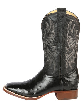 El General Rodeo - Printed Ostrich leather boots - Black
