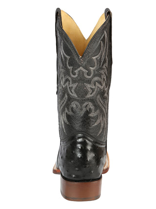 El General Rodeo - Printed Ostrich leather boots - Black