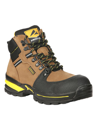 Procliff Men’s Work Shoes with Laces and Toe Cap - Nobuck Maple