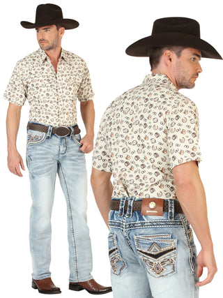 Centenario Men's Premium Denim Boot Cut Pants - Medium Blue