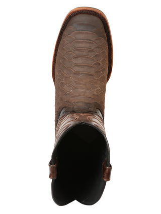 El General Men’s Rodeo Boot Imitation Python Print - Brown