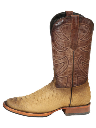 El General Men’s Rodeo Boot Imitation Python Print - Honey