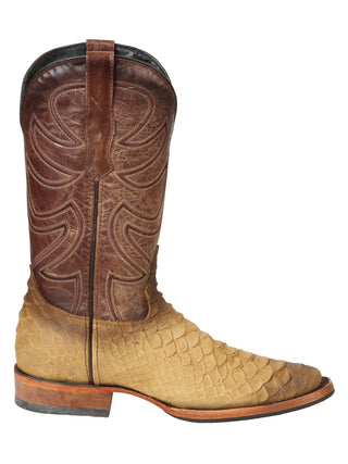 El General Men’s Rodeo Boot Imitation Python Print - Honey