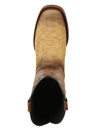 El General Men’s Rodeo Boot Imitation Python Print - Honey