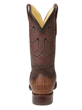 Men’s El General Rodeo Leather Boots - Tobacco Imitation Elephant Print