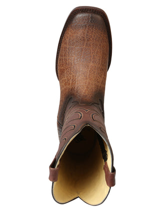 Men’s El General Rodeo Leather Boots - Tobacco Imitation Elephant Print