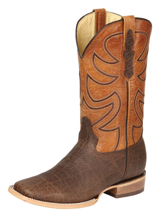 Men’s El General Rodeo Boot Elephant Print Brown