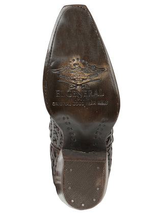 El General Women’s Embroidered Western Boots - Choco