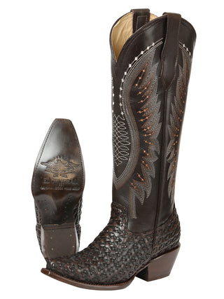 El General Women’s Embroidered Western Boots - Choco
