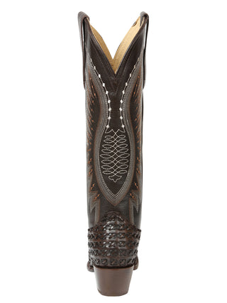 El General Women’s Embroidered Western Boots - Choco
