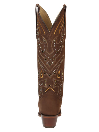 El General Women’s Embroidered Western Boots - Brown