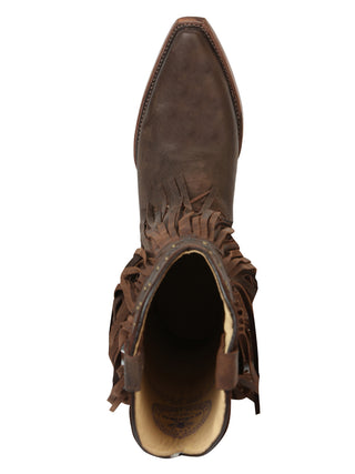 El General Women’s Fringe Western Boots - Choco