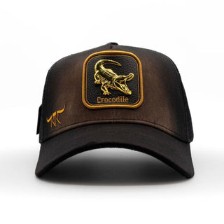 The King Ranch "Crocodile" Cap - Brown & Gold