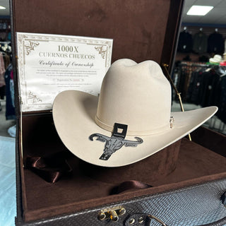 Cuernos Chuecos 1000X King Ranch Beaver & Mink Felt Cowboy Hat - Silver Belly
