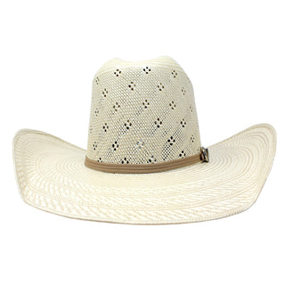 Front view of 100X Ranger Flores Shantung Cowboy Hat with 5 1/4" crown and 4" brim