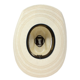 Interior view of 100X Ranger Flores Shantung Cowboy Hat sweatband and label