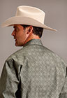 Stetson Men's Tonal Tile Print Long Sleeve Snap Western Shirt