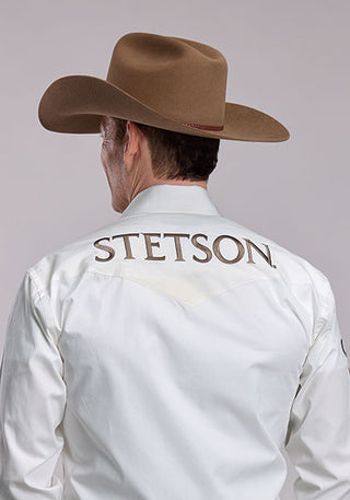 Stetson Men's Logo Long Sleeve Western Snap Shirt