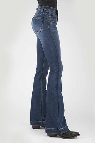 Stetson Women's High Rise Flare Jeans – Blue