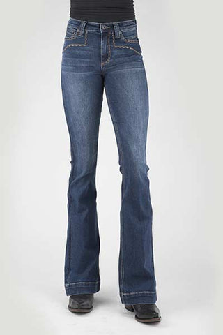 Stetson Women's High Rise Flare Jeans – Blue