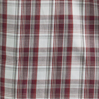 Wrangler Men's Long Sleeve Western Snap Plaid Shirt- Garnet Madras