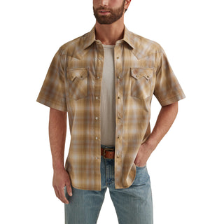 Wrangler Men's Retro Short Sleeve Western Snap Shirt