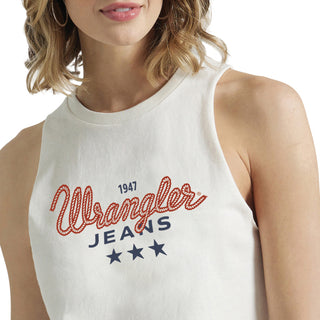 Women's Cropped 'Wrangler Jeans" Festival Tank