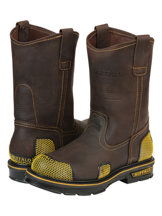 Buffalo & Bull Men’s Work Boots - Brown/Yellow