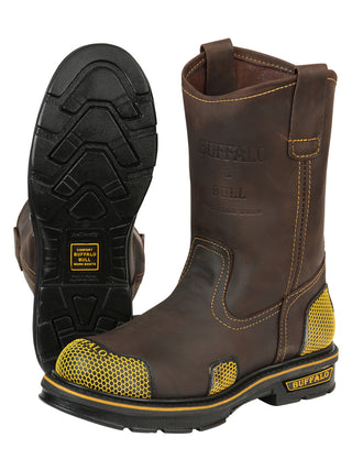 Buffalo & Bull Men’s Work Boots - Brown/Yellow