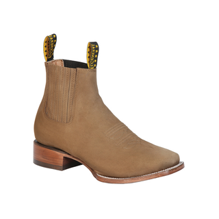 El General Square Toe Ankle Boot - Nobuck Brown