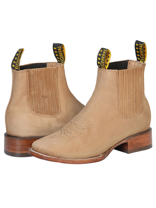 El General Square Toe Ankle Boot - Nobuck Sand