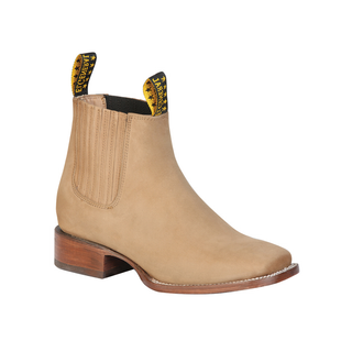El General Square Toe Ankle Boot - Nobuck Light Brown