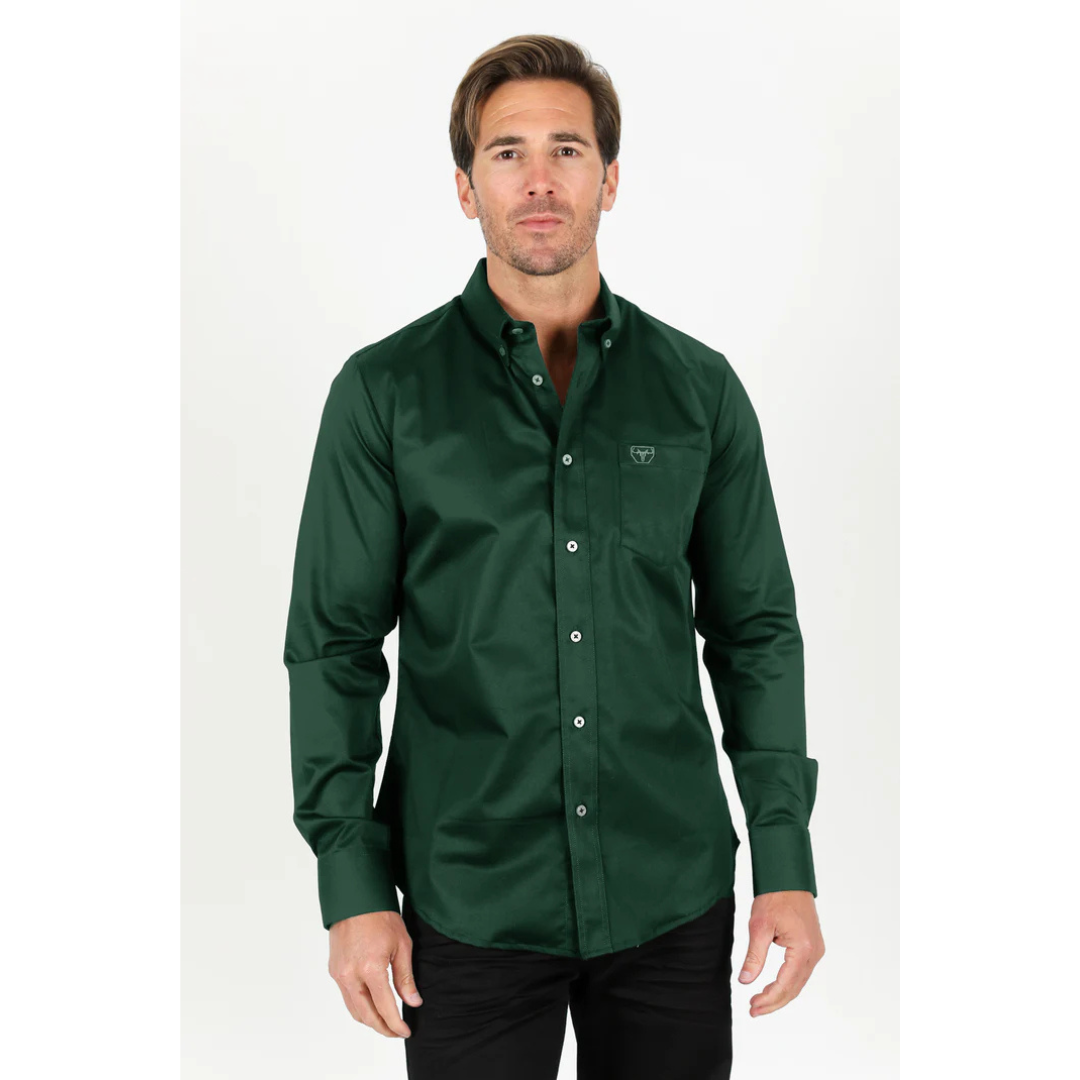 Modern Fit Stretch Dress Shirt | Platini Fashion Green / 3XL Modern Fit Stretch Dress Shirt | Platini Fashion Green / 3XL