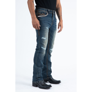 Men's Slim Boot Cut Triple Stitch Signature Pocket Denim Pants