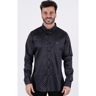 Platini Men’s Casual Western Print Shirt
